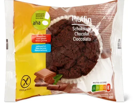 Muffin · aha!, Chocolat, sans lactose, sans gluten 75g