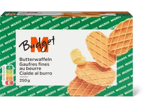 M-Budget · Gaufres fines au beurre 250g