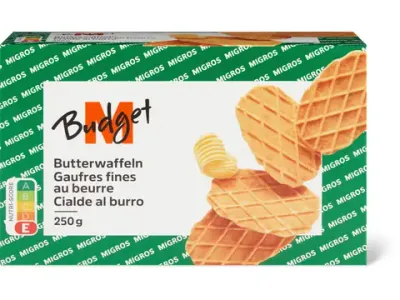 M-Budget · Gaufres fines au beurre 250g