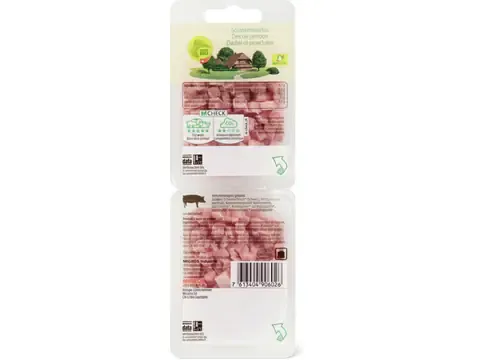 Dès de jambon derrière · Bio 100g