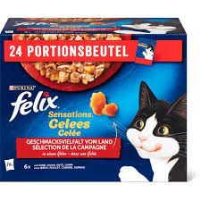 Felix Sensations · Gelées · Bœuf, poulet, canard, agneau 24 x 85g