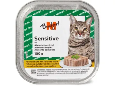 M-Budget Sensitive · Aliment complet · riche en poulet avec riz et inuline 100g