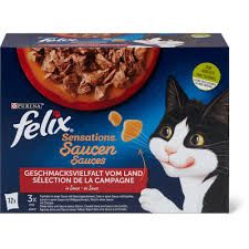 Felix Sensations · Sauces · Dinde, canard, agneau, bœuf 12 x 85g