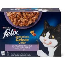 Felix Sensations · Gelées · Dinde, agneau, maquereau, hareng 12 x 85g