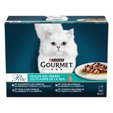 Gourmet Perle · Les plaisirs de la mer · au poisson de l’océan, à la crevette, au saumon, au carrelet et au thon 12 x 85g