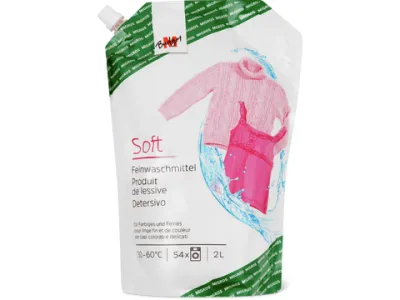 M-Budget · Lessive pour linge délicat · Liquide, couleur et délicat, 54 lavages  2l