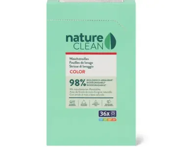 Nature Clean · Feuilles de lavage · color, 36 lessives 36pces