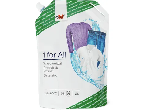 M-Budget · Lessive liquide · 1 for all 2l