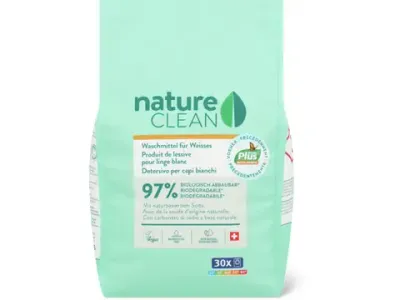 Nature Clean · Lessive en poudre · 30 lavages, blanc, végétalien 1.5kg