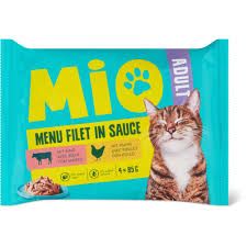 Mio · Adult Menu poulet/dinde/bœuf/agneau · en sauce 12 x 85g