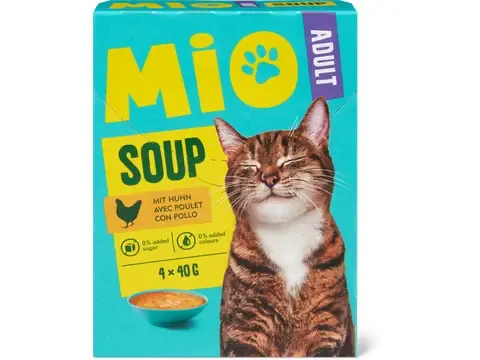 Mio · Soupe adultes · au poulet 4 x 40 g