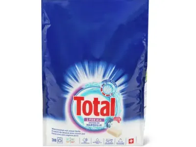 Total · Lessive en poudre · 38 lavages, 1 for all, Savon de Marseille 2.28kg