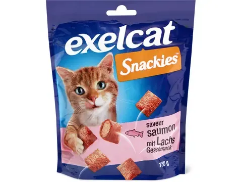 Exelcat · Snackies · saveur saumon 180g