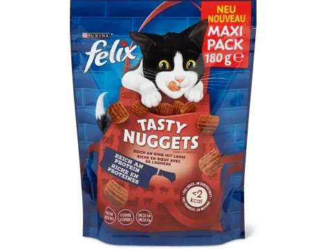 Felix · Tasty Nuggets · Riche en bœuf avec de l’agneau 180g