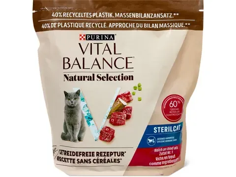 Vital Balance · Natural Selection Sterilcat · riche en bœuf 1,1 kg