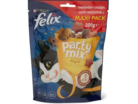 Felix · Party Mix Original · Au goût de poulet, de foie et de dinde 200 g