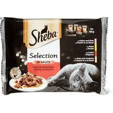 Sheba Selection in Sauce · Sélection du boucher · Poulet, bœuf, agneau, canard, dinde 4 x 85g