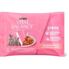 Vital Balance · Coat &amp; Hairball · au poulet et aux haricots verts 4 x 85g