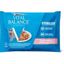 Vital Balance · Sterilcat · au saumon et aux carottes 4 x 85g