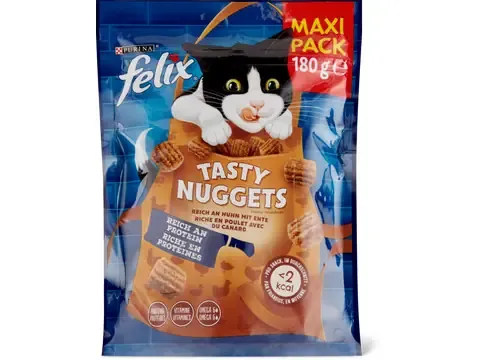 Felix · Tasty Nuggets · Riche en poulet avec du canard 180g