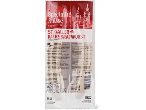 Spécialité Suisse · Saucisses à rôtir de veau IGP 2x130g