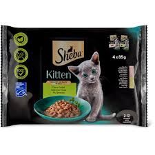 Sheba · Sélection mixte en sauce Kitten · saumon, poulet 4 x 85g