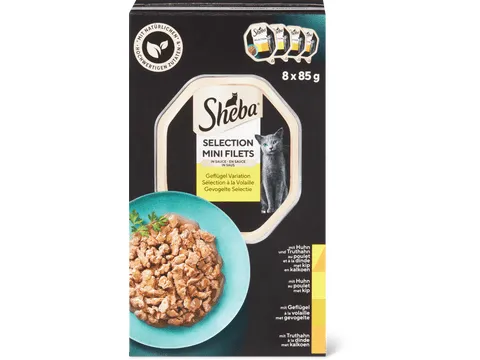 Sheba · Mini-filets en sauce · Sélection à la volaille 8 x 85g
