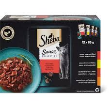 Sheba · Sauce Collection · au bœuf, au poulet, à l’agneau et à la dinde 12 x 85g