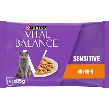 Vital Balance · Sensitive · au poulet et aux carottes 4 x 85g