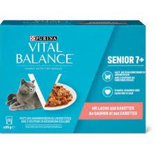 Vital Balance · Senior 7+ · au saumon et aux carottes 12x85g