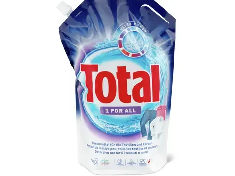 Total · Lessive liquide · 36 lavages, 1 for all 2l