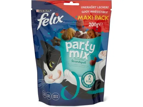 Felix · Friandises de la mer Party Mix · Au goût de saumon, de colin et de truite 200 g