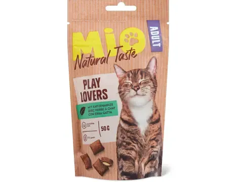 Mio · Natural Taste Adult Play Lovers · avec herbe à chat 50g
