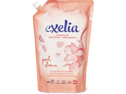 Exelia · Adoucissant liquide · Peach Dream, 60 lavages, refill  1.5l
