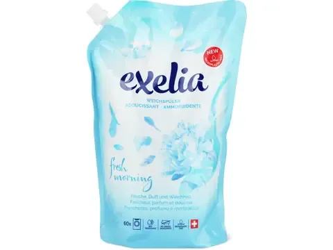 Exelia · Adoucissant liquide · Fresh Morning, 60 lavages, refill 1.5l
