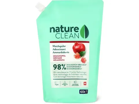 Nature Clean · Adoucissant liquide · Grenade, refill, végétalien 1.5l