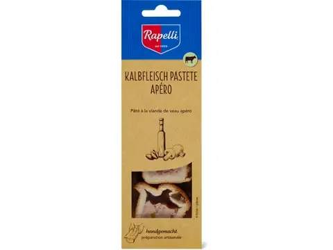 Rapelli · Pâté à la viande de veau apéro · en tranches, fait à la main 4x25g