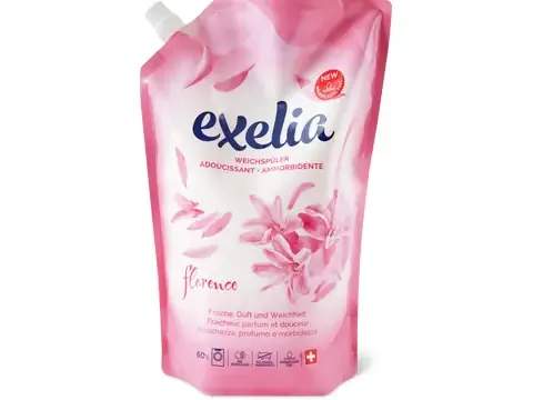 Exelia · Adoucissant liquide · Florence, 60 lavages, refill 1.5l