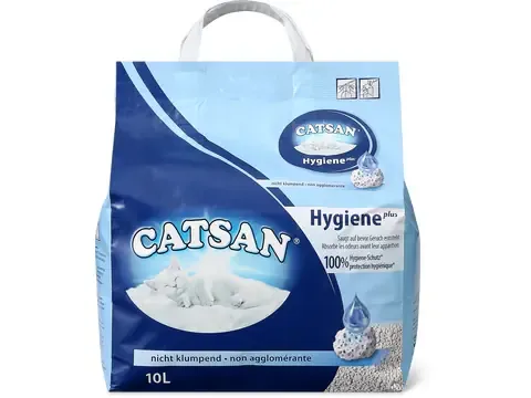 Catsan · Hygiene plus · non agglomérante 10l