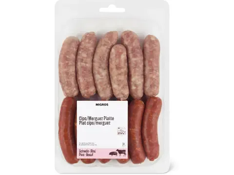 Plateau de chipolatas et merguez 100g