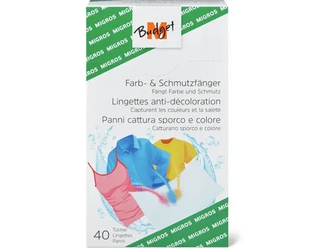 M-Budget · anti-décoloration · Lingettes 40pces