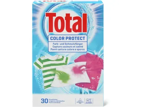 Total · Capture couleurs et saleté · Lingettes, Color Protect
