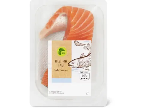 Filet de saumon · Bio, avec peau 100g