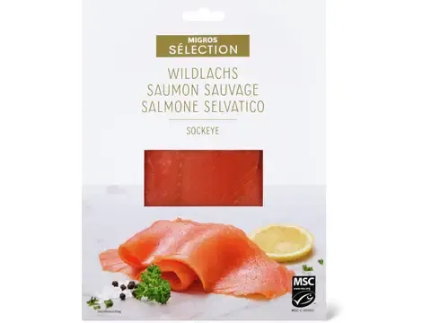 Sélection · Saumon sauvage sockeye MSC 100g