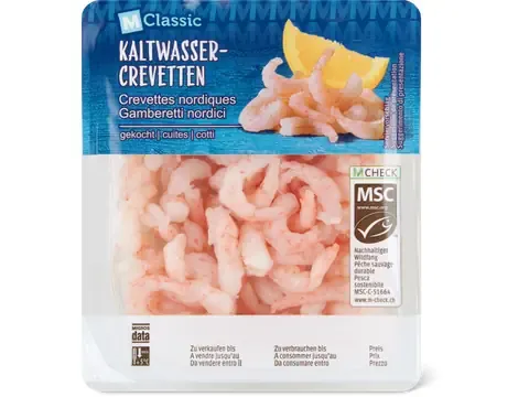 Crevettes d’eau froide · cuites 120g