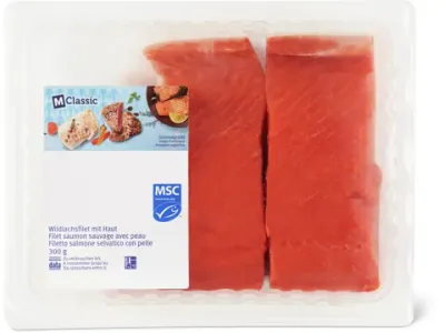 · Filet de saumon sauvage · avec peau 2x150g