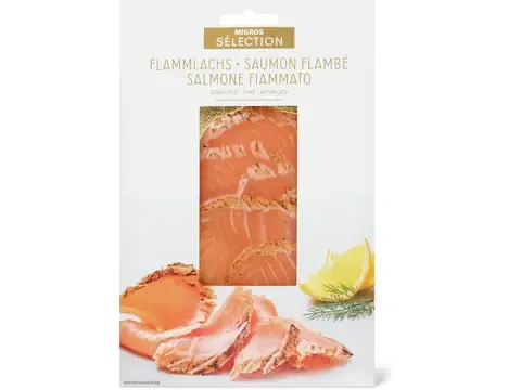 Sélection · Sashimi saumon flambé 80g