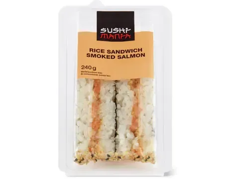 Sushi Mania · Sandwich de saumon et riz 240g