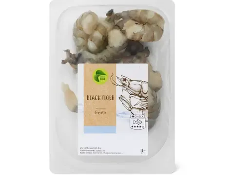 Crevettes crues décortiquées · Bio 160g