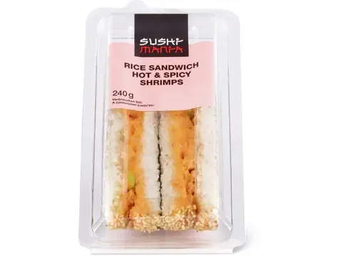 Sushi Mania · Sandwich aux crevettes épicées 240g